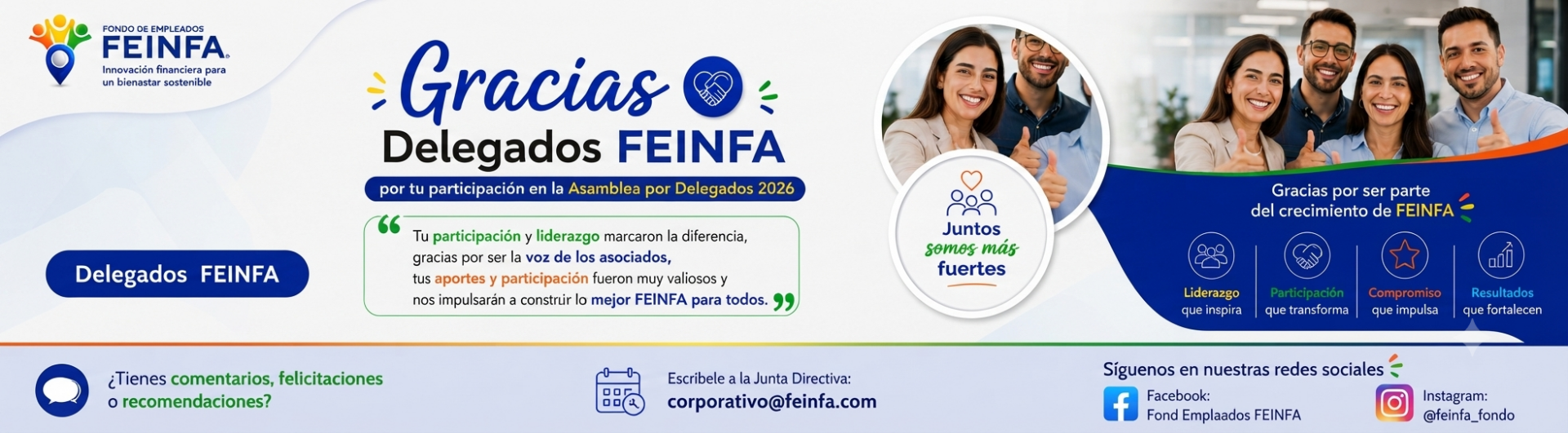 Agradecimiento delegados